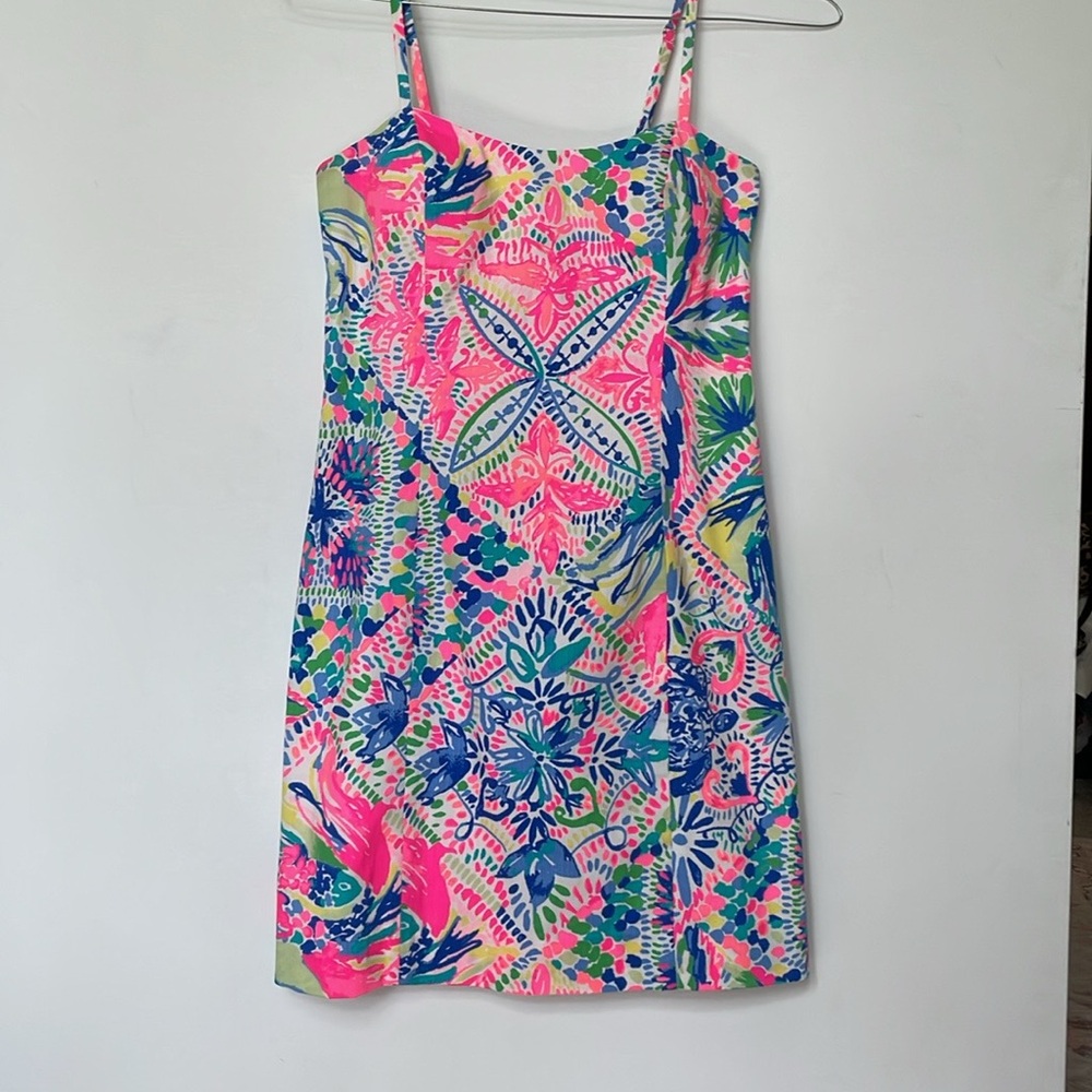 Lily Pulitzer dress, colorful, resort wear, special occasions, EUC